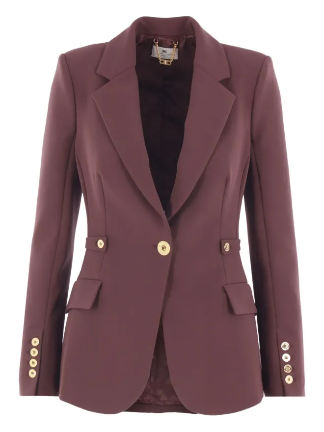 Elisabetta Franchi Elisabetta Franchi パッド入りショルダーブレザー レッドの商品画像