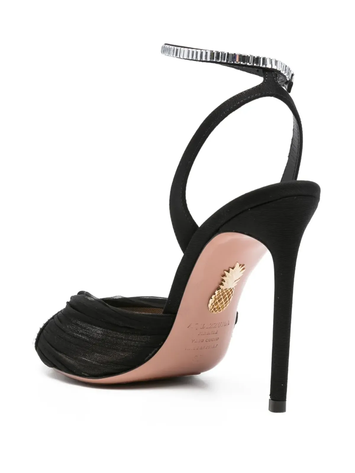 Aquazzura Gatsby クリスタル装飾 メッシュサンダル - 画像3