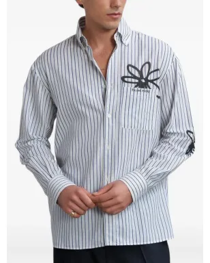 Filling Pieces striped floral shirt - White - サムネイル2