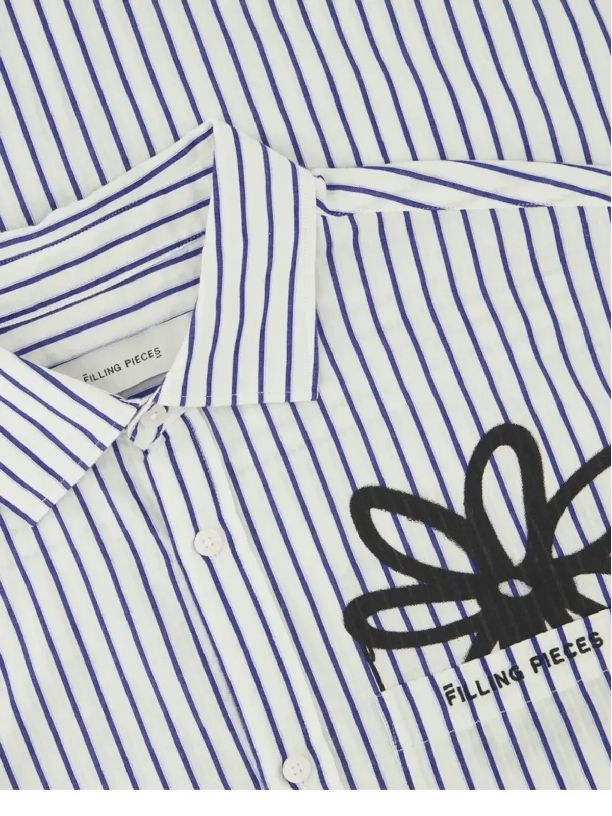 Filling Pieces striped floral shirt - White - 画像4