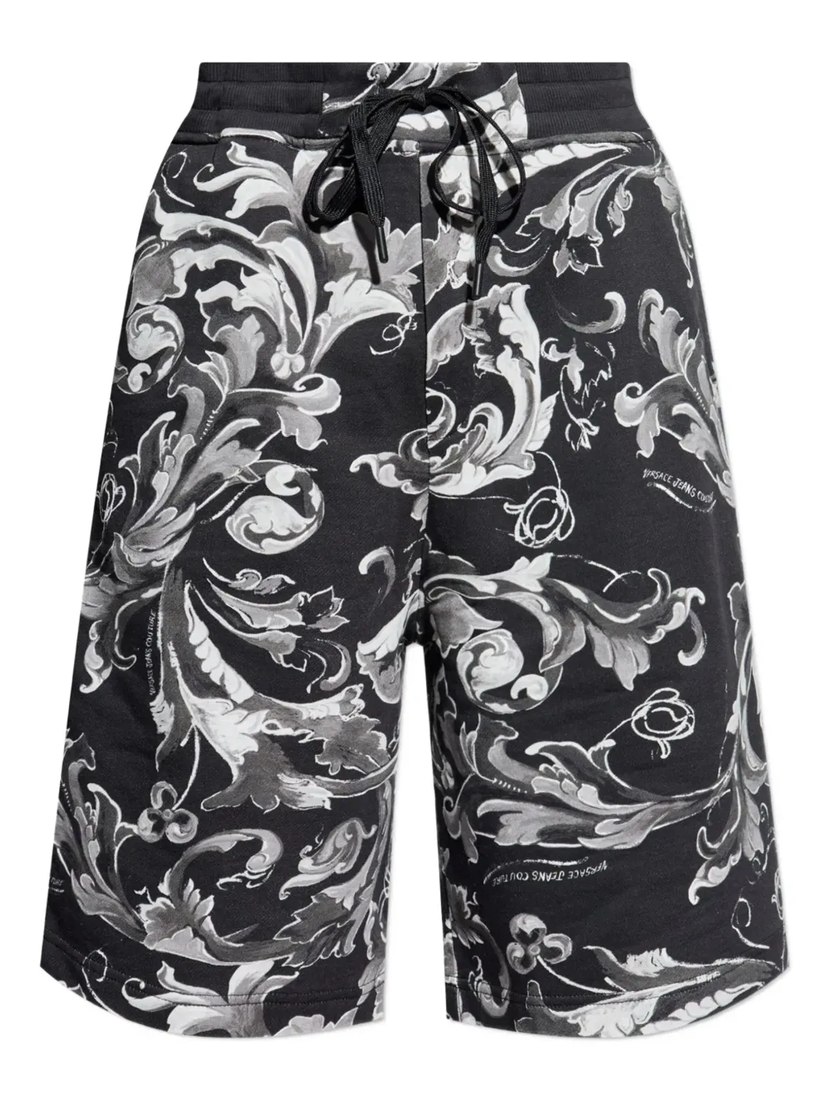 Versace Jeans Couture バロック柄ドローストリングショーツ - ブラック - 画像1