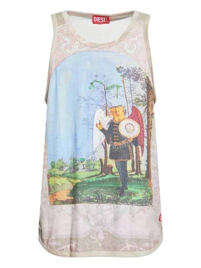 Diesel Diesel T-Aly グラフィックプリント タンクトップ - ピンクの商品画像