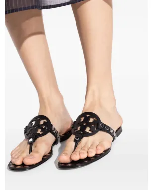 Tory Burch レザースタッズ付きフラットサンダル - サムネイル5