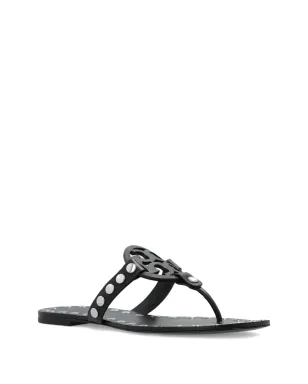 Tory Burch レザースタッズ付きフラットサンダル - サムネイル2