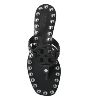 Tory Burch レザースタッズ付きフラットサンダル - サムネイル3