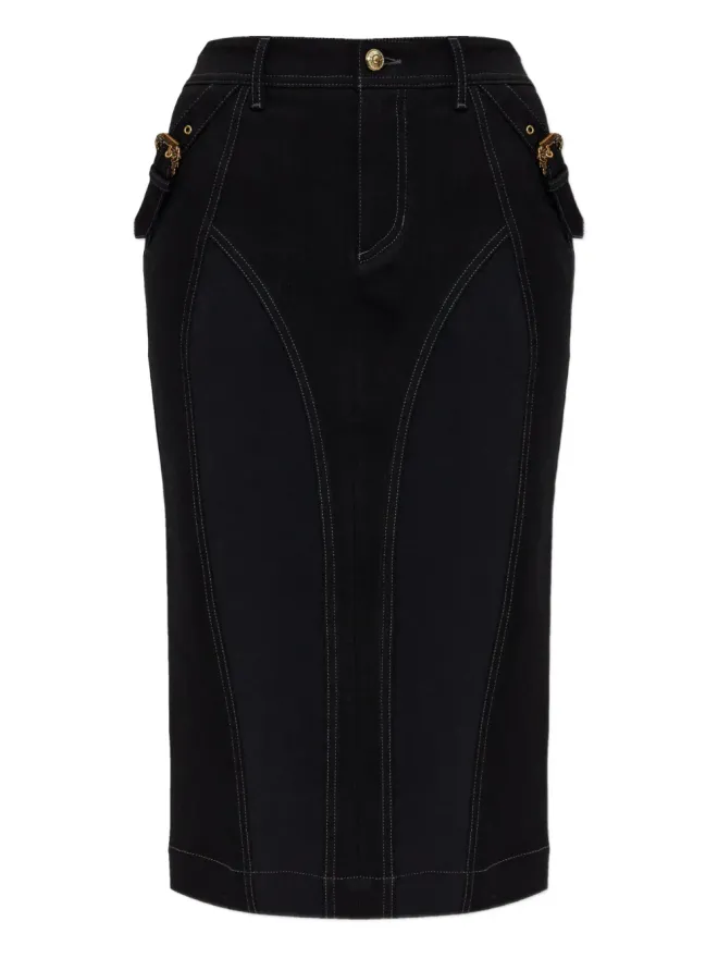 Versace Jeans Couture Versace Jeans Couture バックルディテール デニムスカートの商品画像