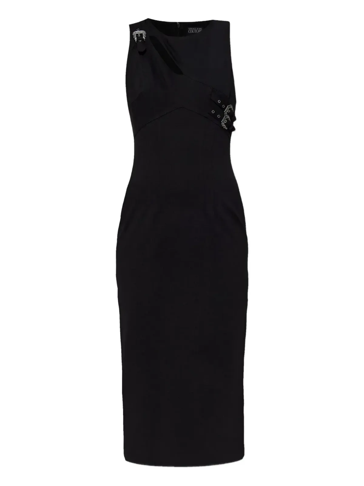 Versace Jeans Couture カットアウトバックルミディドレス - 画像1