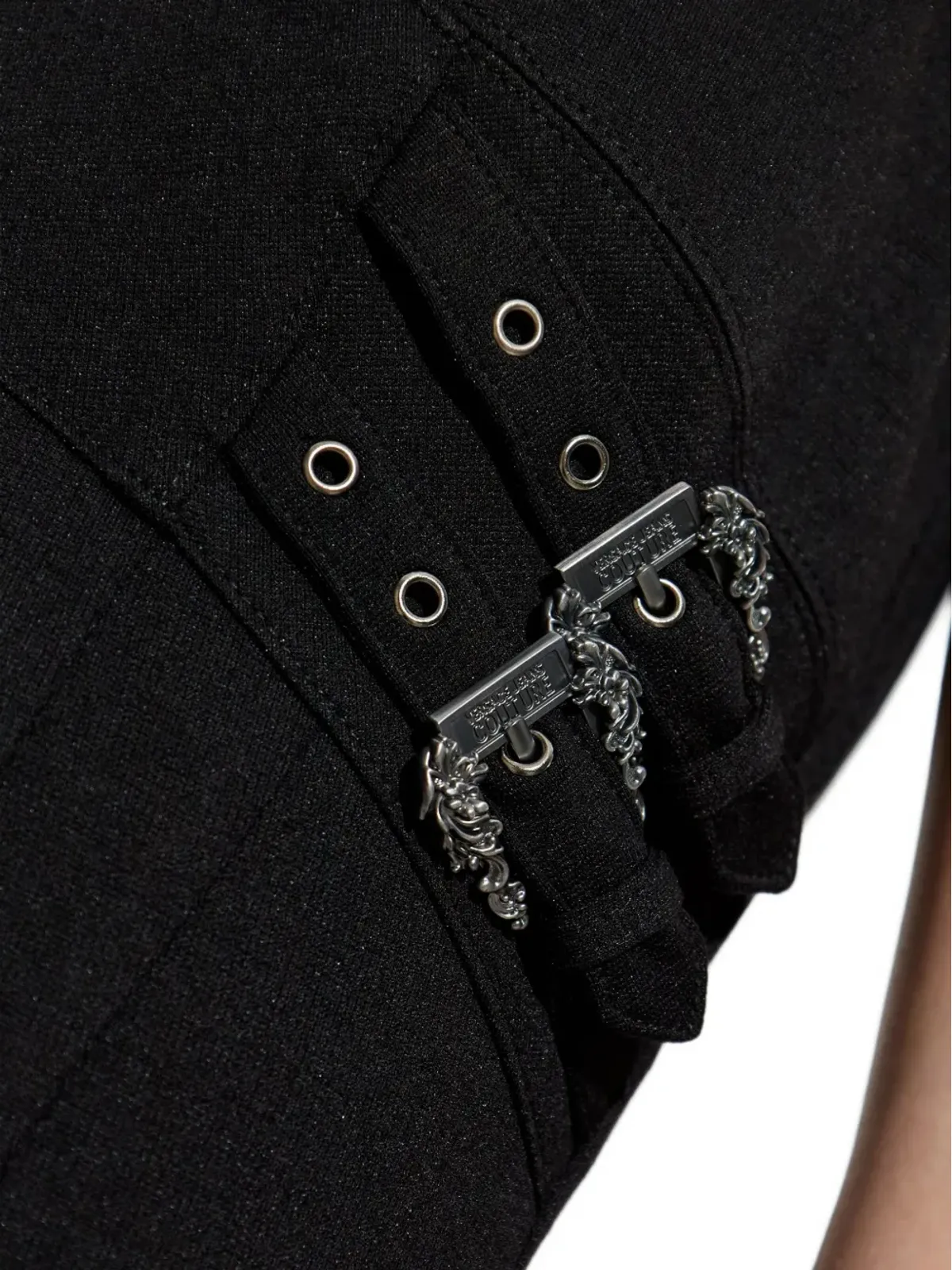Versace Jeans Couture カットアウトバックルミディドレス - 画像4