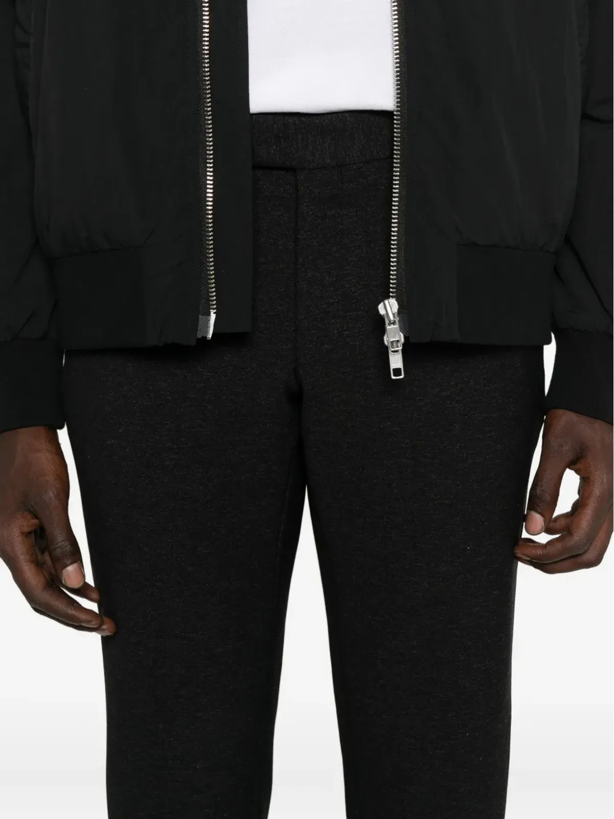 Karl Lagerfeld サイドポケット付き テクスチャードパンツ - ブラック - 画像5