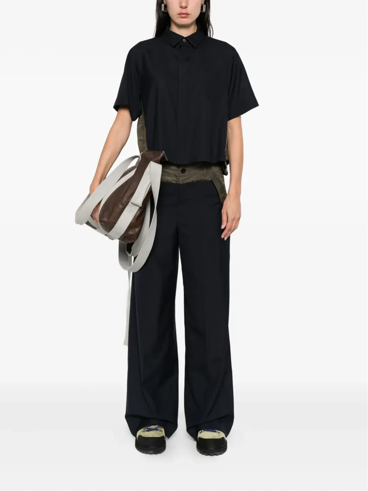 sacai パネルドショートスリーブシャツ - 画像2