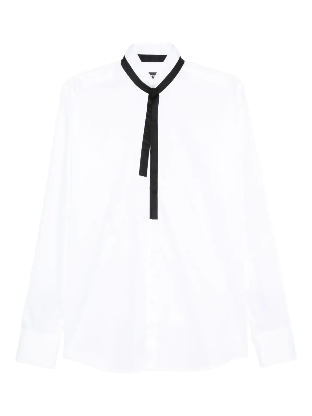 Karl Lagerfeld ネクタイ付きコットンシャツ - 画像1