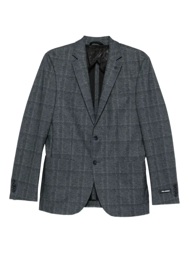 Karl Lagerfeld Karl Lagerfeld チェック柄ツーボタンジャケットの商品画像