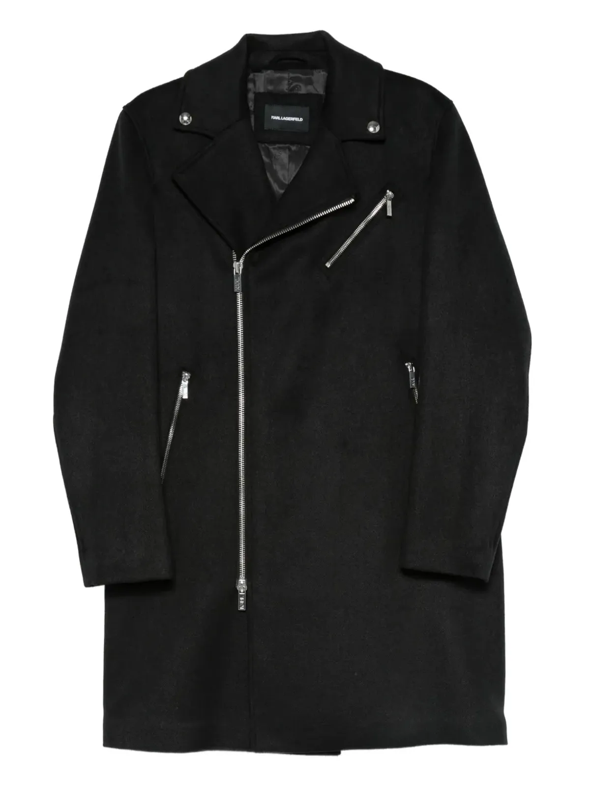 Karl Lagerfeld ジップアップ バイカージャケット - ブラック - 画像1