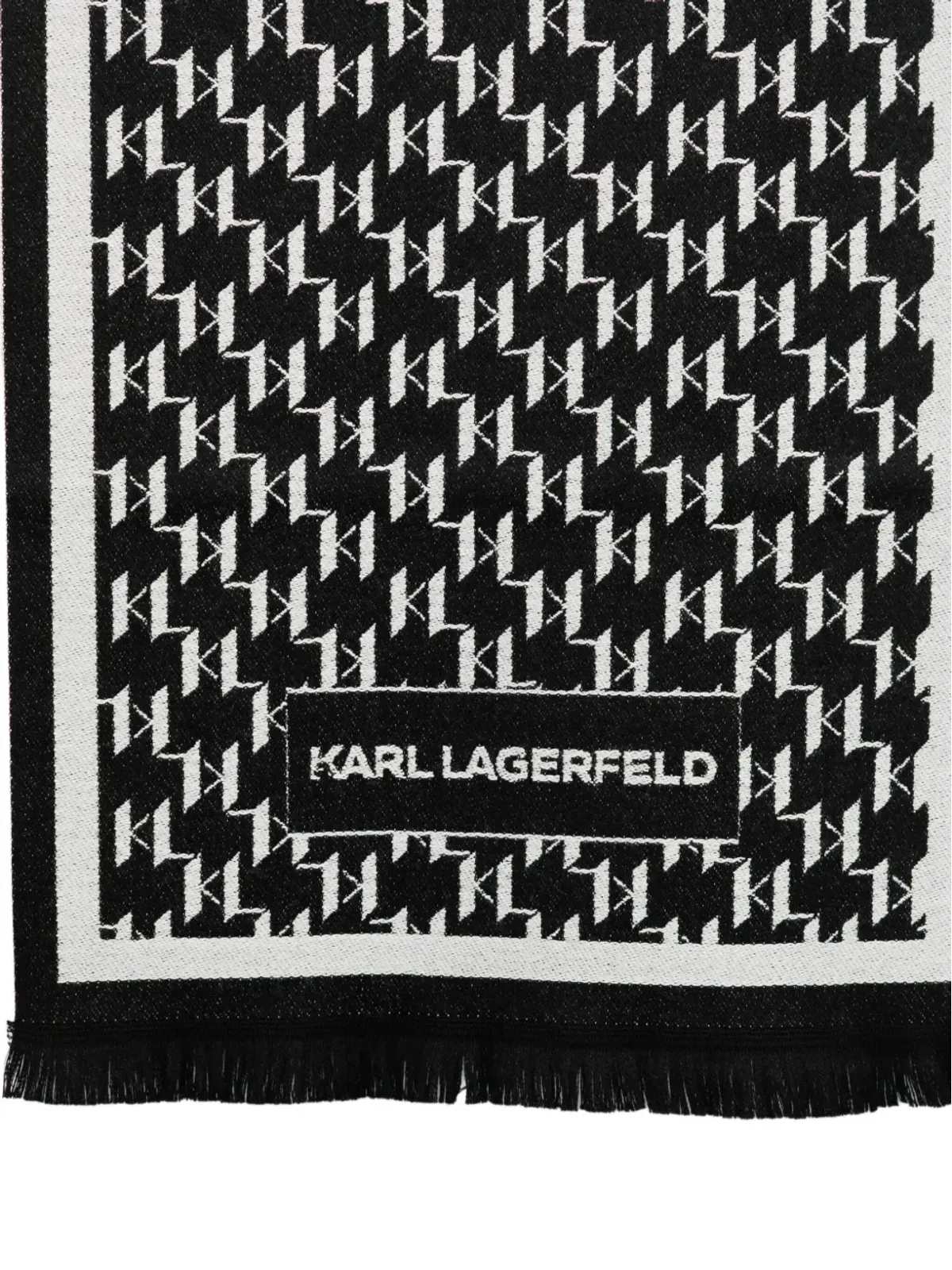 Karl Lagerfeld モノグラム ウール スカーフ - 画像2