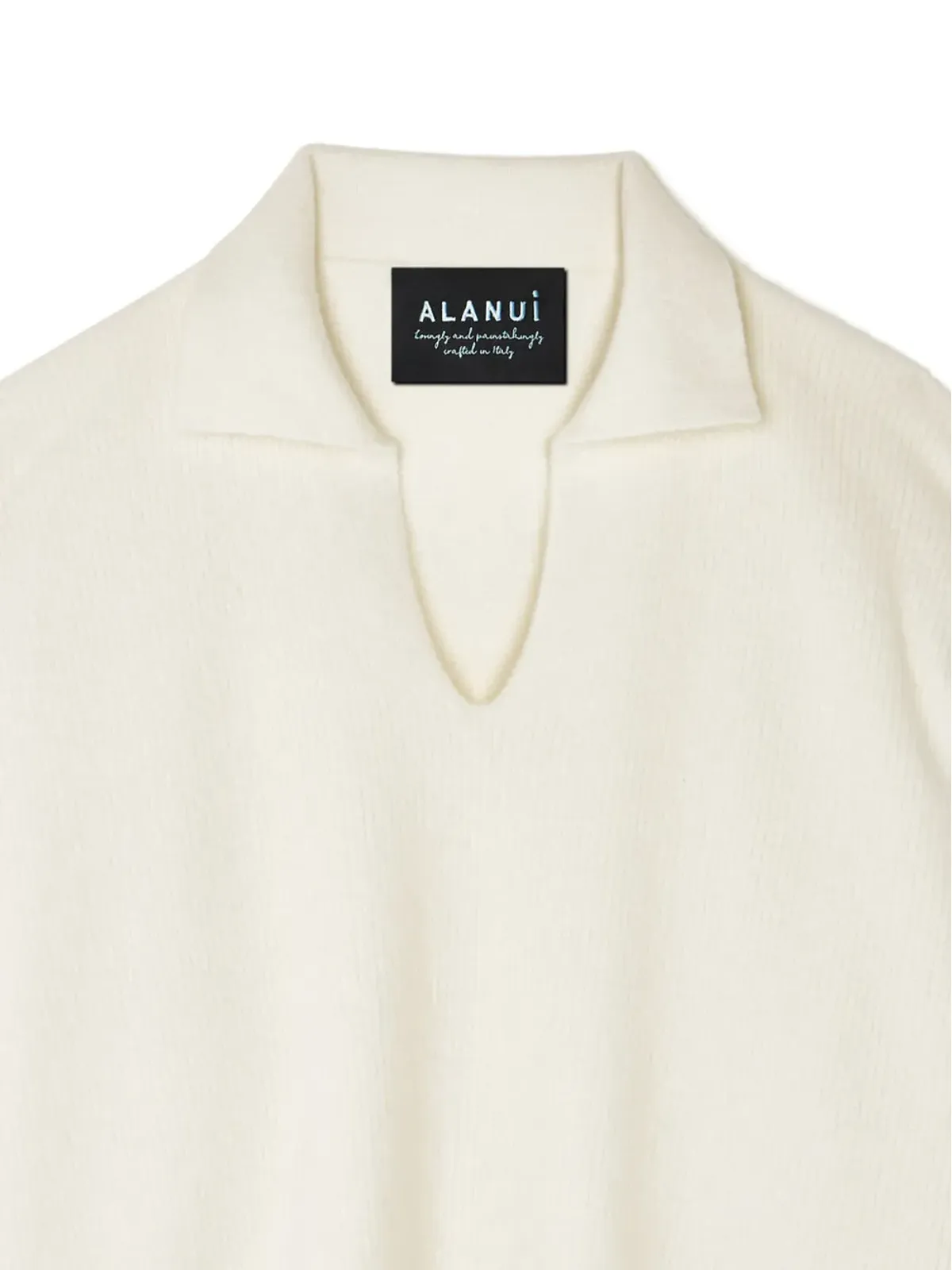 Alanui Finest polo-collar ribbed sweater - White - 画像5