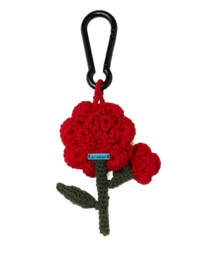 Alanui ローズ アミグラム crochet キーリング（レッド） - サムネイル1