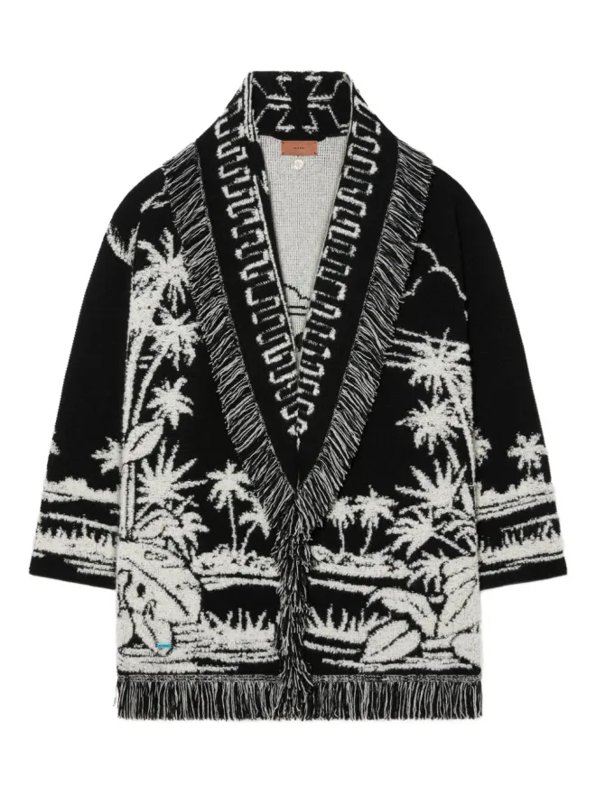 Alanui Alanui Palm Grove Tales フリンジカーディガンの商品画像