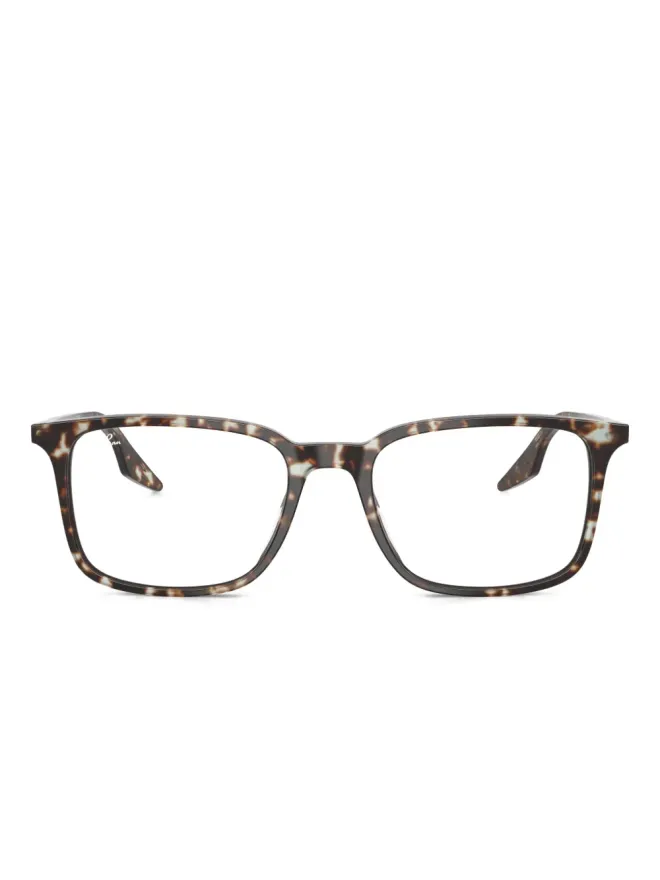 Ray-Ban Ray-Ban べっ甲柄スクエアフレーム眼鏡（ブラウン）の商品画像