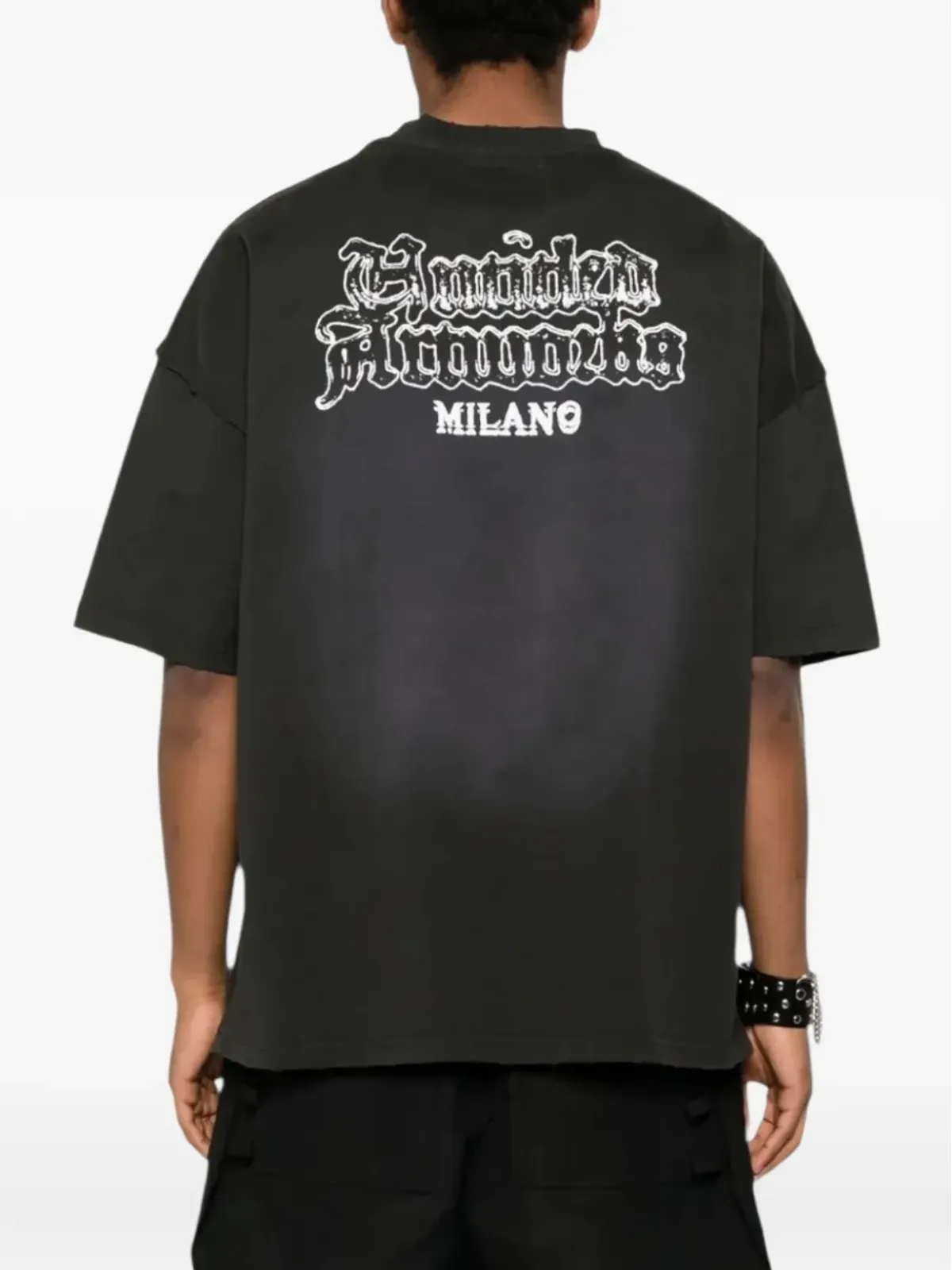UNTITLED ARTWORKS ドラゴンプリント クルーネック Tシャツ - ブラック - 画像3