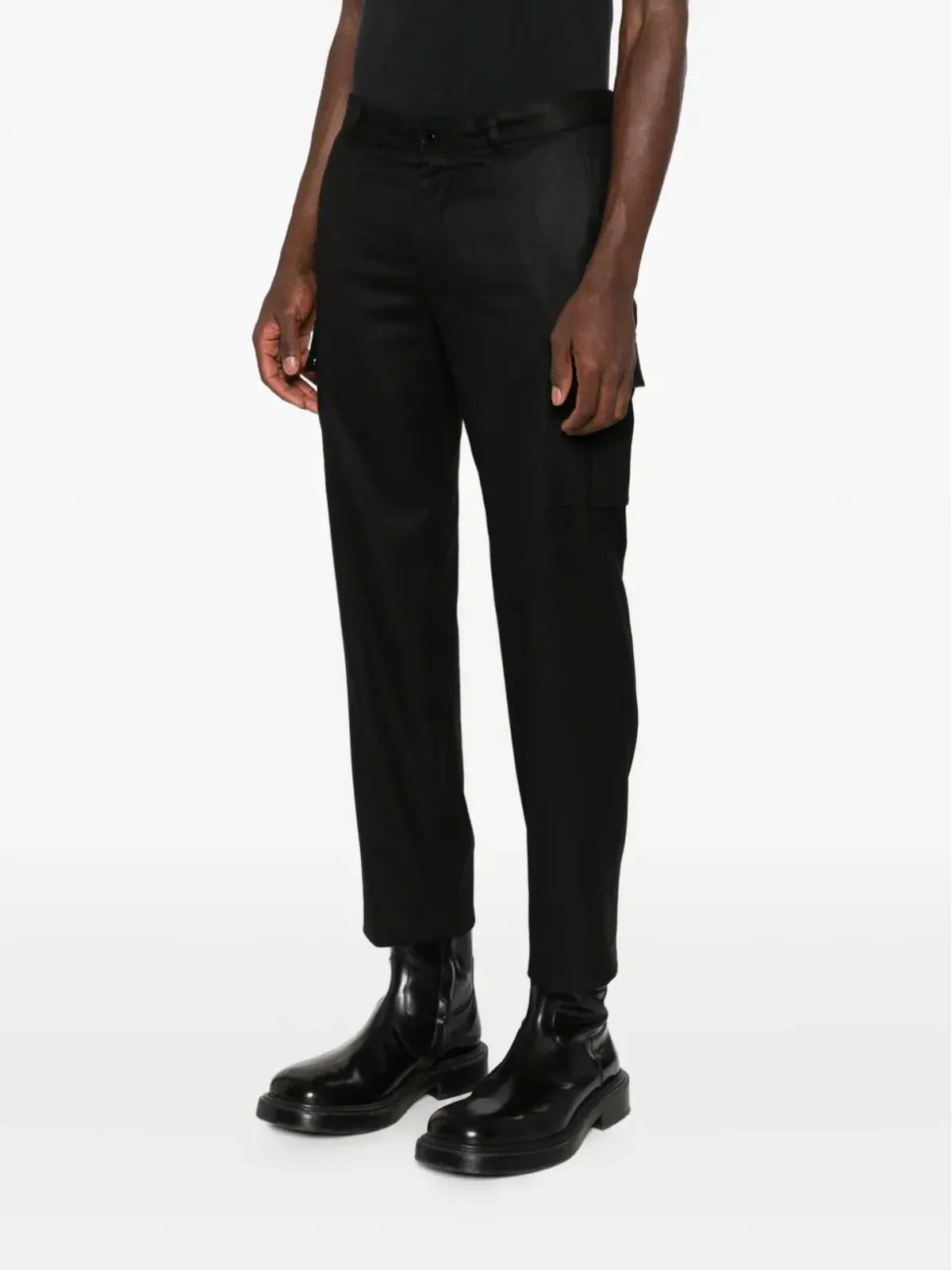 Karl Lagerfeld プレスド・クレーズカーゴパンツ - ブラック - 画像3