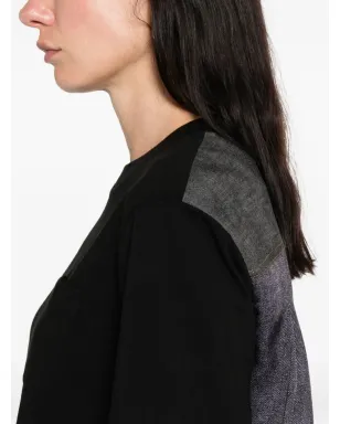 sacai レイヤード クルーネック Tシャツ - ブラック - サムネイル5