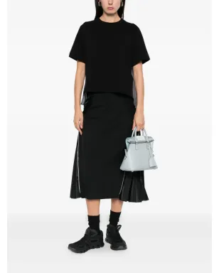 sacai レイヤード クルーネック Tシャツ - ブラック - サムネイル2