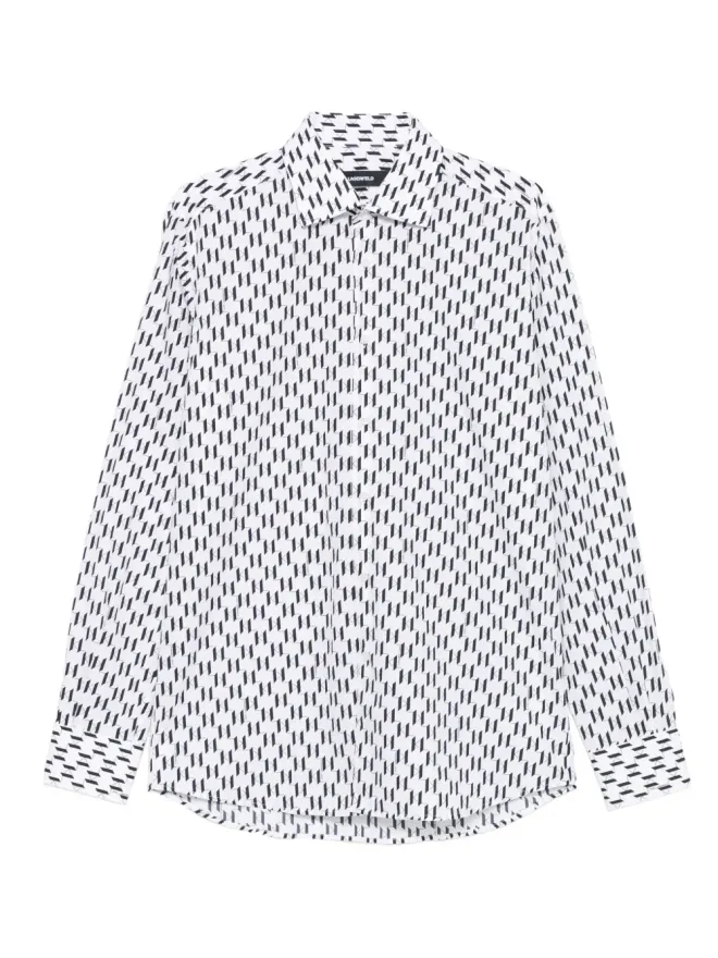 Karl Lagerfeld Karl Lagerfeld ジオメトリックプリントシャツ - Whiteの商品画像