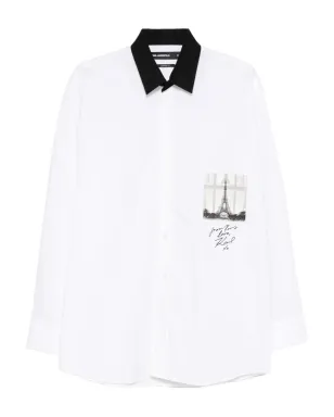 Karl Lagerfeld コントラストカラー襟のグラフィックシャツ - サムネイル1