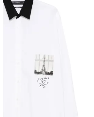 Karl Lagerfeld コントラストカラー襟のグラフィックシャツ - サムネイル3