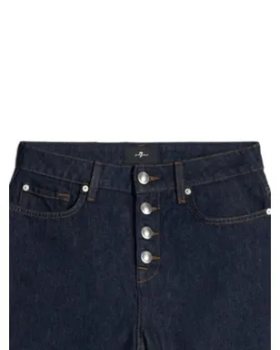 7 For All Mankind Kori ボタン留めデニムショーツ - ブルー - サムネイル2