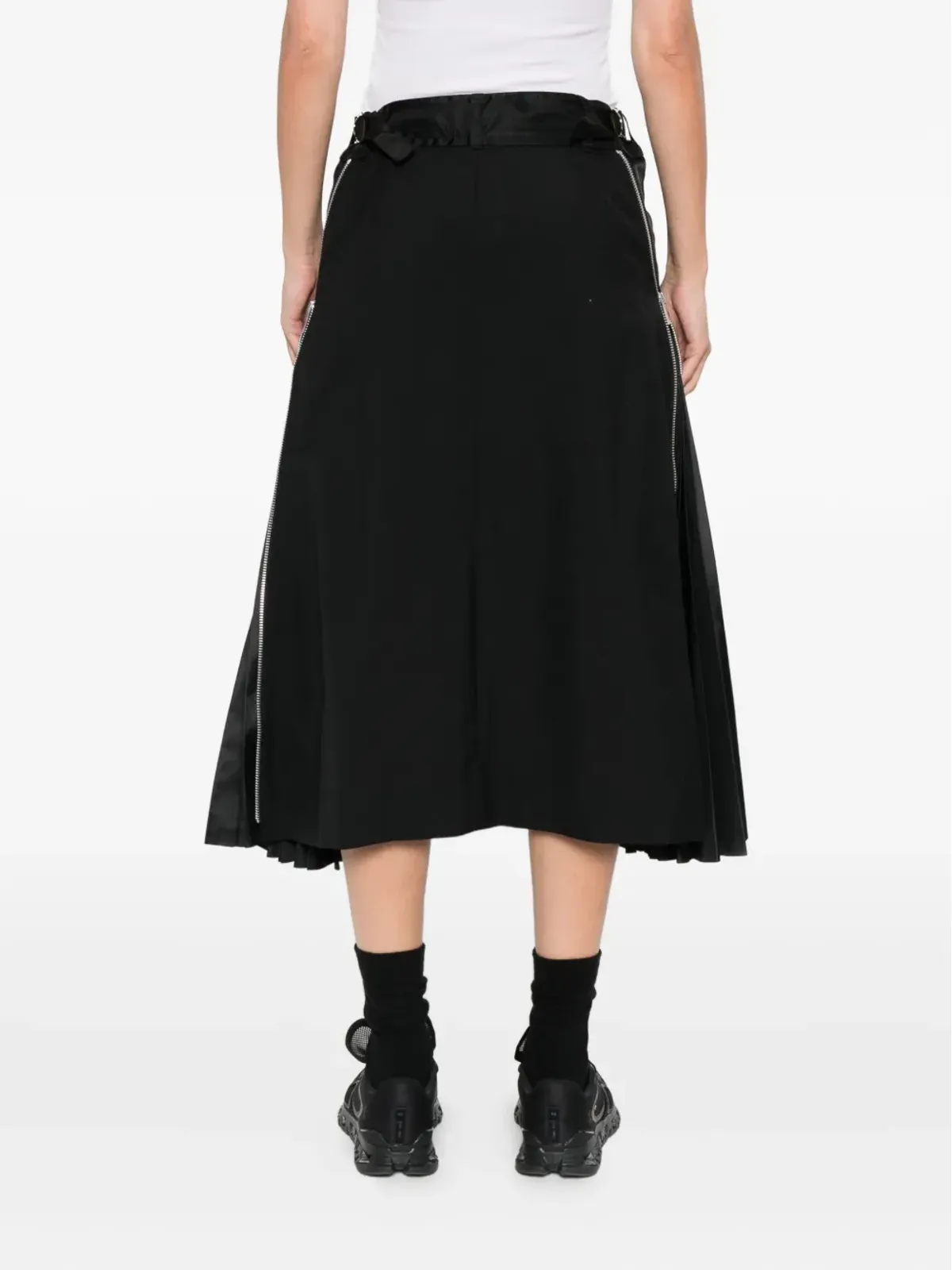 sacai ジップディテール プリーツスカート - 画像4