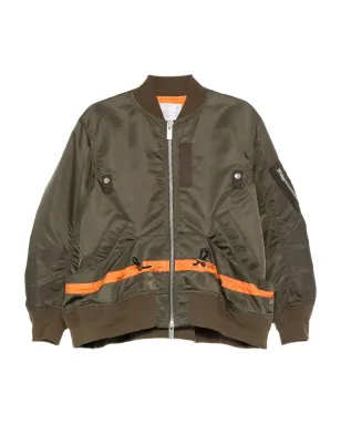 sacai ストライプディテール ジップアップ ボンバージャケット - サムネイル1