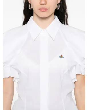 Vivienne Westwood puff-sleeve collared shirt - White - サムネイル5