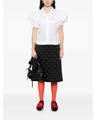 Vivienne Westwood puff-sleeve collared shirt - White - サムネイル2