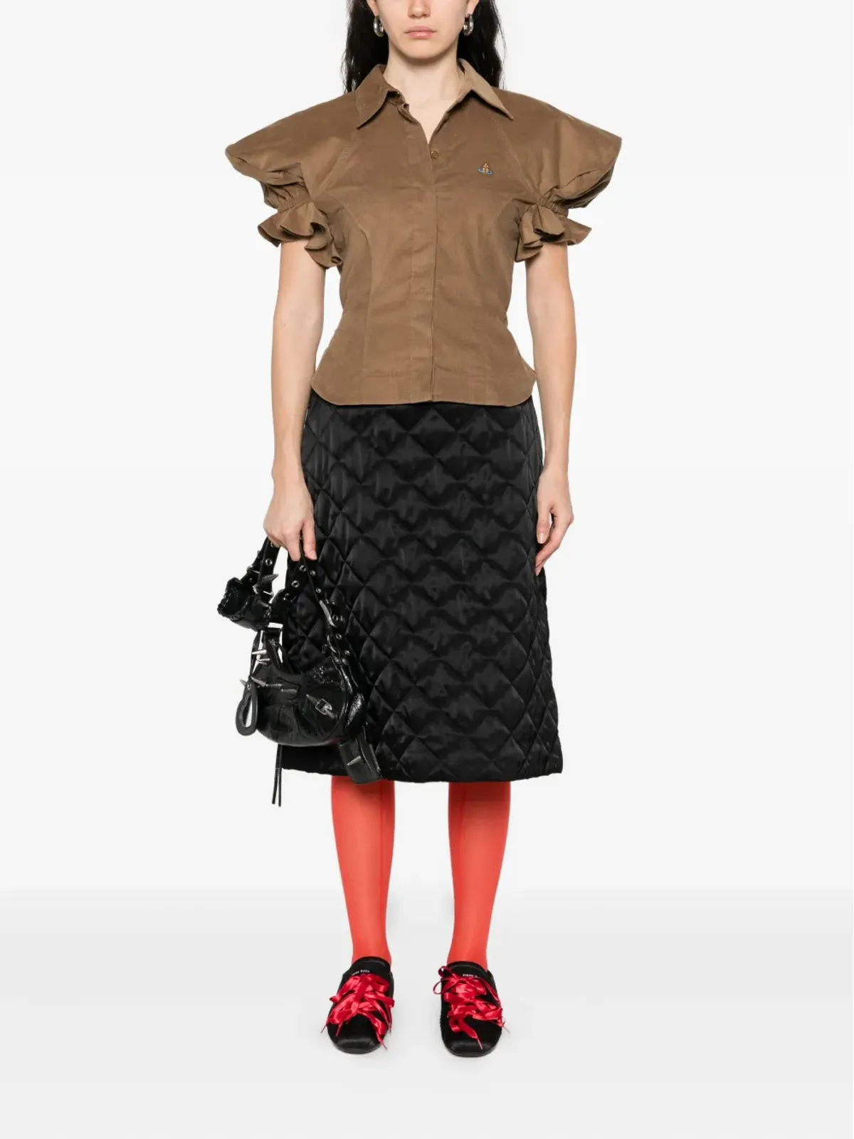 Vivienne Westwood フリル袖コットントップ - 画像2