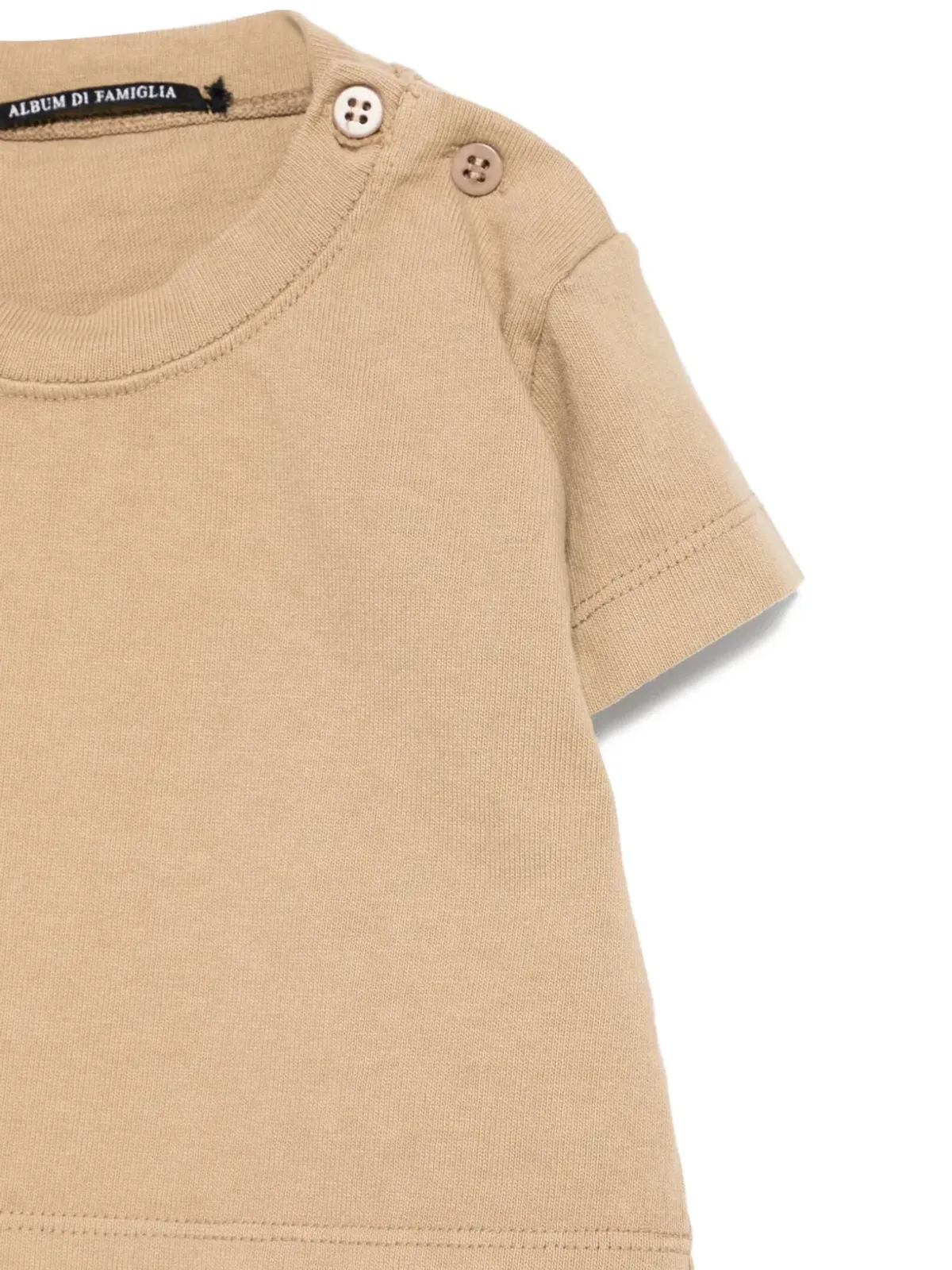 Album Di Famiglia Kids ボタン留め付き コットンTシャツ - ベージュ - 画像3