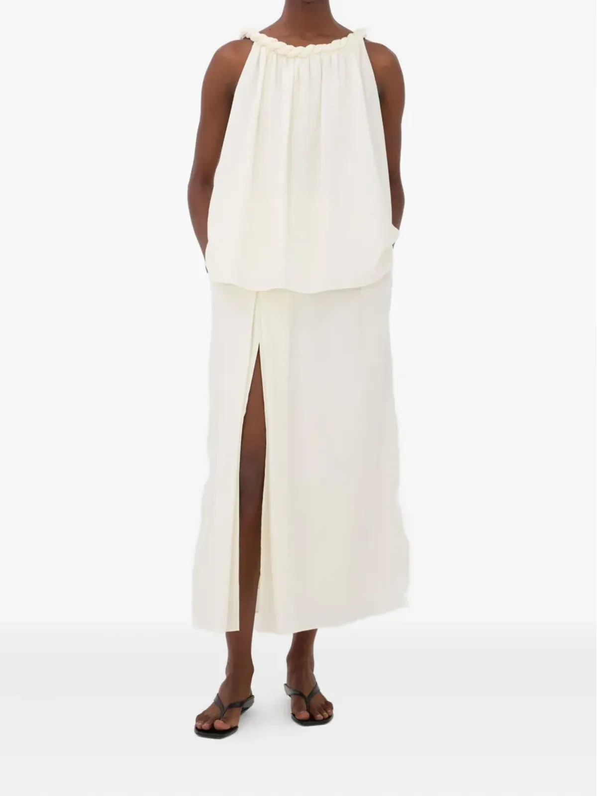 LouLou de Saison Garino voile gathered top - White - 画像2