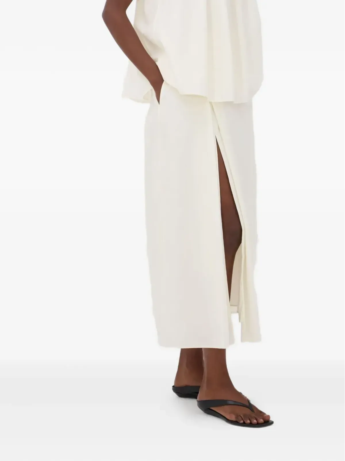 LouLou de Saison Garino voile gathered top - White - 画像3