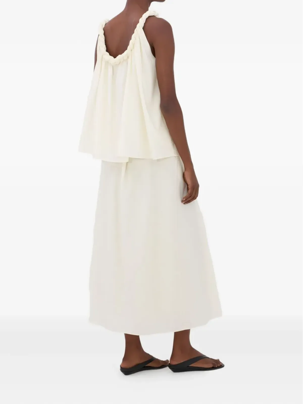 LouLou de Saison Garino voile gathered top - White - 画像4
