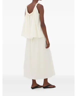 LouLou de Saison Garino voile gathered top - White - サムネイル4