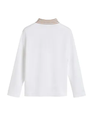 Brunello Cucinelli Kids ジャージーポロシャツ - White - サムネイル2