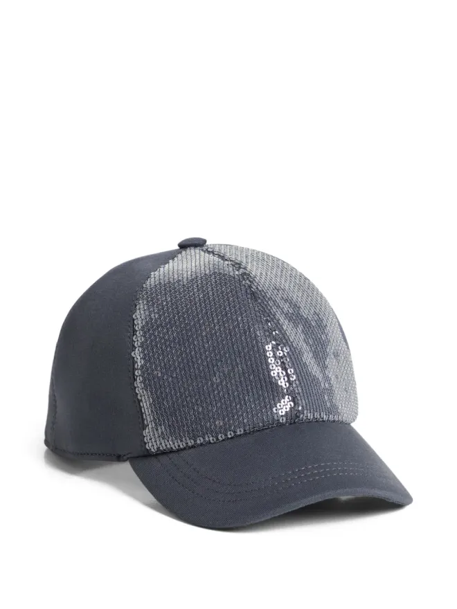 Brunello Cucinelli Kids Brunello Cucinelli Kids スパンコール付きベースボールキャップの商品画像