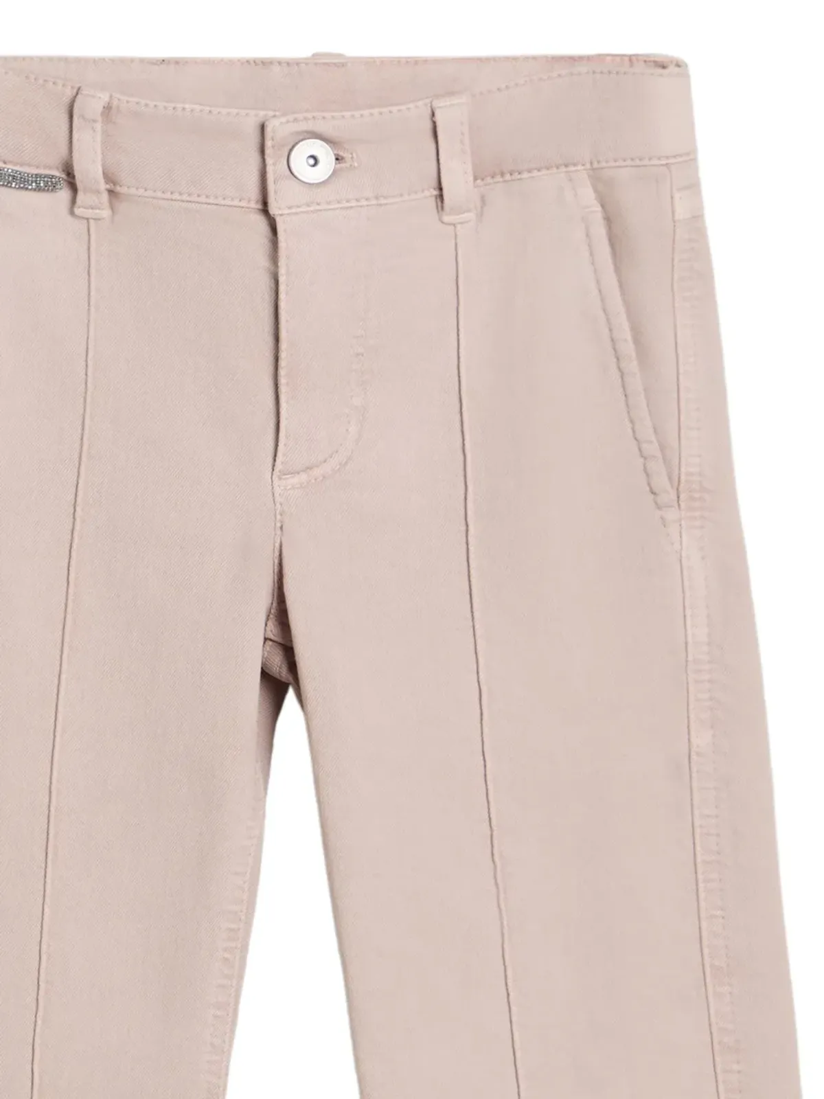 Brunello Cucinelli Kids シームディテールパンツ - Pink - 画像4