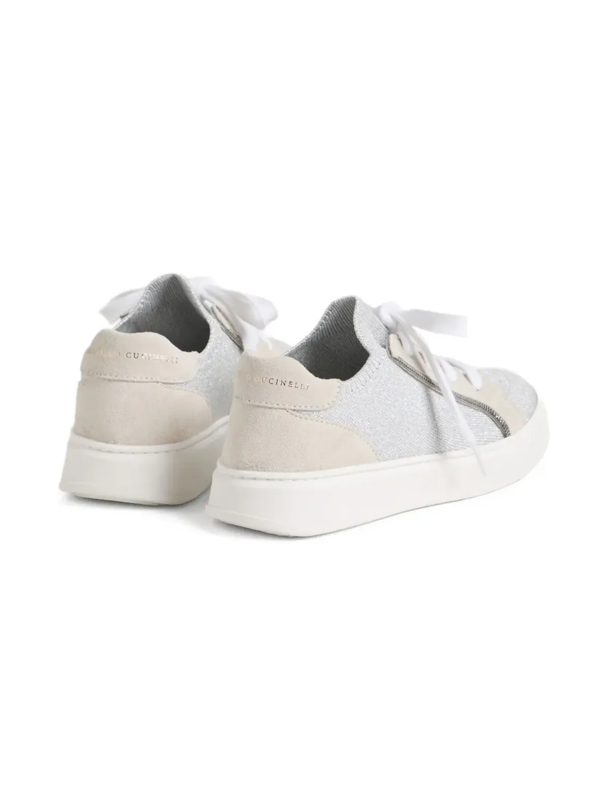 Brunello Cucinelli Kids スエードパネルドスニーカー - 画像3