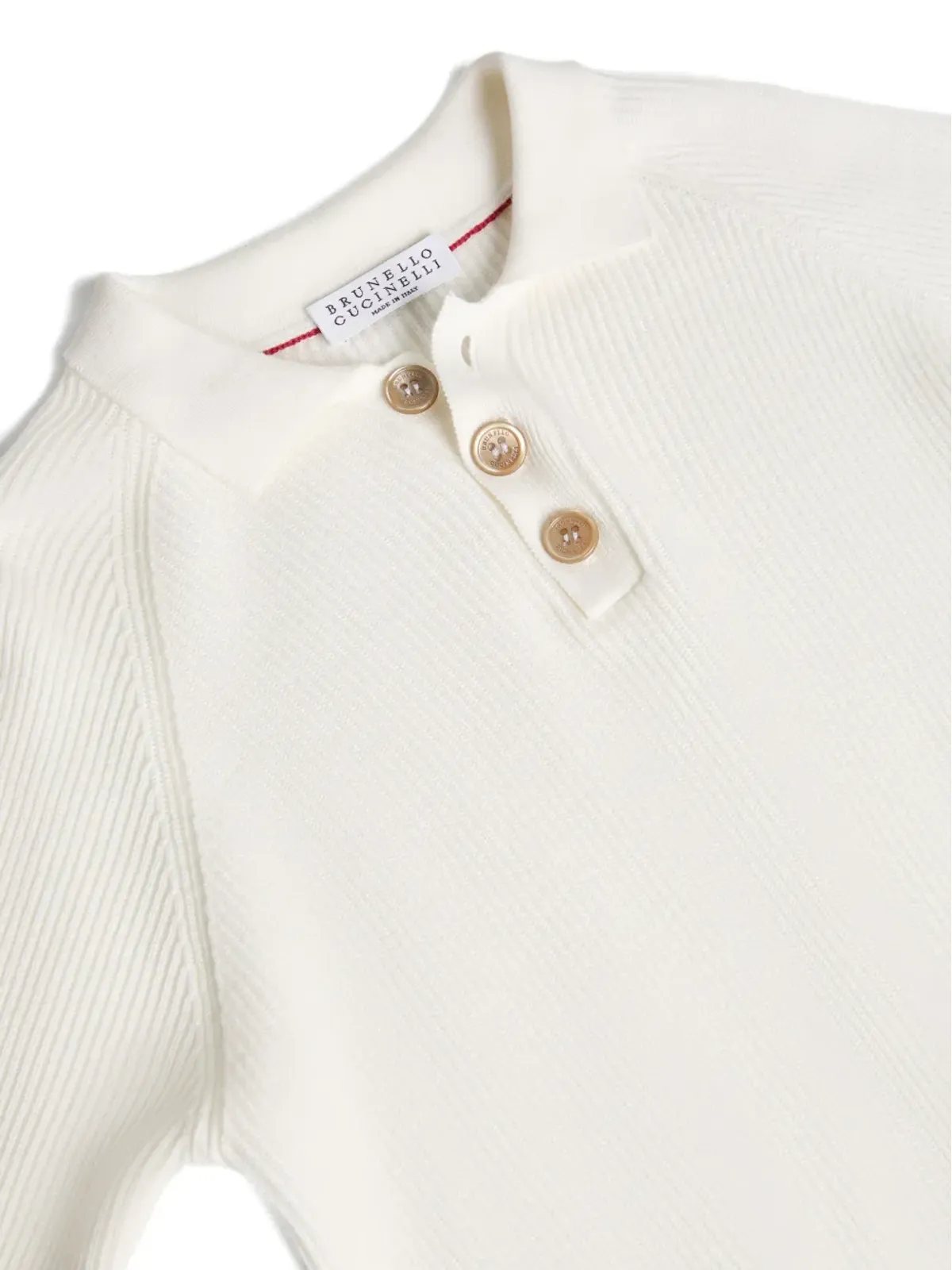Brunello Cucinelli Kids ニットポロシャツ - 画像3