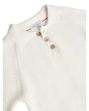 Brunello Cucinelli Kids ニットポロシャツ - サムネイル3