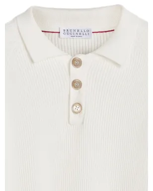 Brunello Cucinelli Kids ニットポロシャツ - サムネイル4