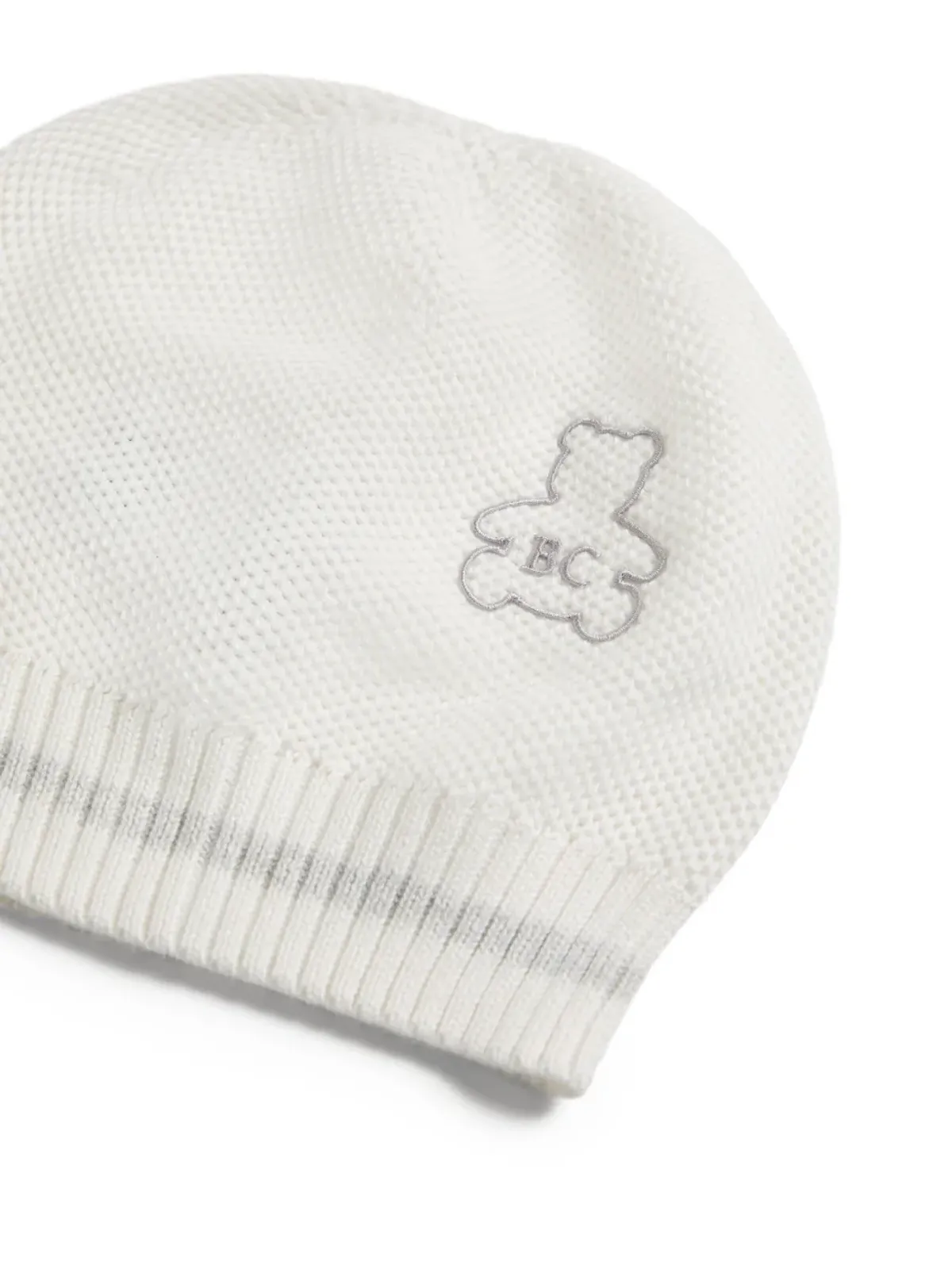 Brunello Cucinelli Kids ロゴ刺繍入りコットンビーニー - 画像2