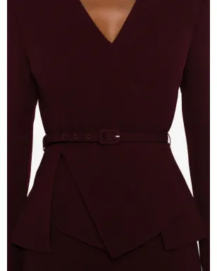 Roland Mouret ベルト付きラップジャケット - レッド - サムネイル5