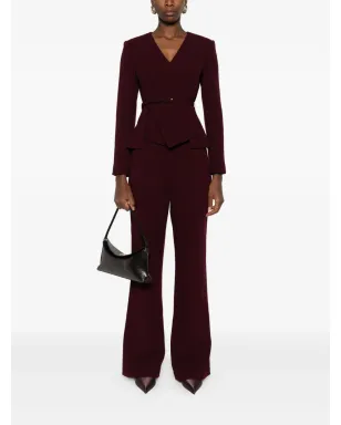 Roland Mouret ベルト付きラップジャケット - レッド - サムネイル2